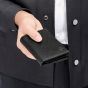 BOSS Double B Saffiano Black Card Holder With Flap HLF526A