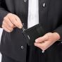 BOSS Classic Smooth Black Zip Card Holder Wallet HLK503A