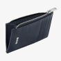 BOSS Classic Grained Navy Zip Card Holder Wallet HLK518N