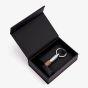BOSS Pure Iconic Brown & Chrome Keyring HAK410X