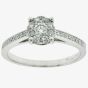 9ct White Gold 0.35ct Diamond Round Cluster Ring 3359WG/35-9