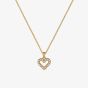 Ted Baker Amore Gold Tone Cubic Zirconia Halo Heart Necklace TBJ3832-02-02