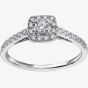 9ct White Gold 0.35ct Diamond Square Cluster Ring 3745WG/35-10