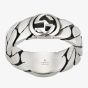 Gucci Interlocking Sterling Silver & Black Enamel Ring YBC678656001
