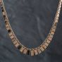 Second Hand 9ct Three Colour Gold Graduated 16 Inch Bar Necklace 41021210