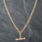 Second Hand 9ct Yellow Gold 3+1 18 Inch T-Bar Figaro Chain 41021265
