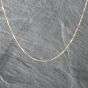 Second Hand 9ct Yellow Gold Bar And Twist 18 Inch Chain 41021598