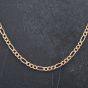 Second Hand 9ct Yellow Gold 18 Inch 3+1 Figaro Necklace 4102813