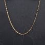 Second Hand 9ct Yellow Gold 16 Inch Diamond Cut Belcher Chain 4103225