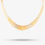 Second Hand 18ct Three Colour Gold Patterned Graduated 16 Inch Necklace 41041003