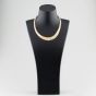 Second Hand 18ct Three Colour Gold Patterned Graduated 16 Inch Necklace 41041003
