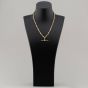 Second Hand 9ct Yellow Gold Fancy Twist & Loop 18 Inch T-Bar Fancy Link Chain 41041207