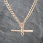 Second Hand 9ct Rose Gold 18 Inch T-Bar Albert Chain 41041277