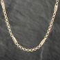 Second Hand 14ct Yellow Gold Double Bar Section Fancy 20 Inch Belcher Chain 41041434