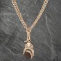 Second Hand Vintage 9ct Rose Gold Graduated Double Albert With T Bar & Swivel 16 Inch Curb Chain 41041479