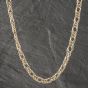 Second Hand 9ct Yellow Gold Fancy Double 25 Inch Curb Chain 41041578
