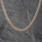 Second Hand 9ct Two Colour Gold 18 Inch Curb Chain 41041625
