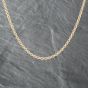 Second Hand 9ct Yellow Gold Solid 18 Inch Rope Chain 41041646