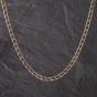 Second Hand 9ct Yellow Gold Flat Link Square 21 Inch Curb Chain 41041681
