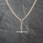 Second Hand 9ct Rose Gold 16 Inch T-Bar Curb Chain 41041684