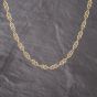 Second Hand 9ct Yellow Gold Filigree Bar 18 Inch Fancy Chain 41041772