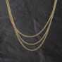 Second Hand 9ct Yellow Gold Three Strand 16-18 Inch Rope Chain 41041874