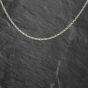 Second Hand 9ct White Gold Filed Link 24 Inch Rope Chain 41041961