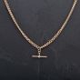 Second Hand 9ct Rose Gold 20 Inch Curb Link Albert T-Bar Chain 4104306