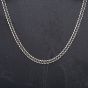 Second Hand 9ct White Gold 18 Inch Flat Curb Link Chain 4104313