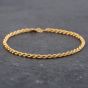 Second Hand 9ct Yellow Gold Rope Chain Bracelet 4105001101