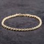 Second Hand 9ct Yellow Gold Rope Chain Bracelet 410500118
