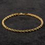 Second Hand 9ct Yellow Gold 7 Inch Rope Chain Bracelet 4105064