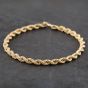 Second Hand 9ct Yellow Gold Rope Chain Bracelet 41051005