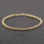 Second Hand 9ct Yellow Gold 7 Inch Rope Chain Bracelet 41051031