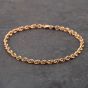 Second Hand 9ct Rose Gold 7.5 Inch Rope Chain Bracelet 41051032