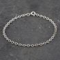 Second Hand 18ct White Gold 7.5 Inch Trace Chain Bracelet 41051093
