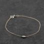 Second Hand 18ct White Gold 0.12ct Diamond Set 6.5 Inch Trace Chain Bracelet 41051117