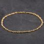 Second Hand 9ct Yellow Gold Ankle 9.5 Inch Curb Chain Bracelet 41061128