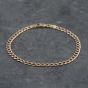Second Hand 9ct Yellow Gold Flat 7.5 Inch Curb Chain Bracelet 41061267
