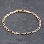 Second Hand 9ct Yellow Gold Fancy 7.5 Inch Curb Chain Bracelet 41061269