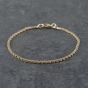 Second Hand 9ct Yellow Gold Flexible Fancy 7.5 Inch Chain Bracelet 41061271