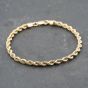 Second Hand 9ct Yellow Gold 7.5 Inch Rope Chain Bracelet 41061286
