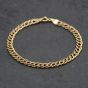 Second Hand 9ct Yellow Gold Double 7.5 Inch Curb Chain Bracelet 41061288