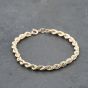Second Hand 9ct Yellow Gold 7 Inch Rope Chain Bracelet 41061295