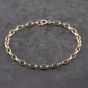 Second Hand 9ct Yellow Gold Oval 7 Inch Belcher Chain Bracelet 41061302
