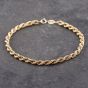 Second Hand 9ct Yellow Gold 7.5 Inch Rope Chain Bracelet 41061306