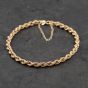 Second Hand 9ct Yellow Gold 7 Inch Rope Chain Bracelet 41061317