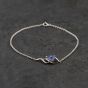 Second Hand White Gold 0.76ct Tanzanite & 0.05ct Diamond Pear Shaped Ribbon 7 Inch Belcher Bracelet 41061321