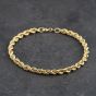 Second Hand 9ct Yellow Gold 8 Inch Rope Chain Bracelet 41061332