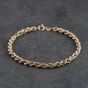 Second Hand 9ct Yellow Gold 7 Inch Rope Chain Bracelet 41061333
